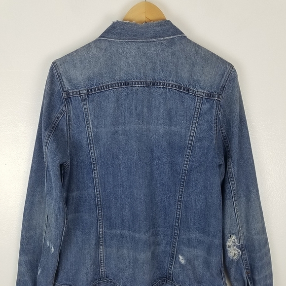 J Brand Jeans Darci Distressed Denim Jacket Sinful S/M - Picture 9 of 13